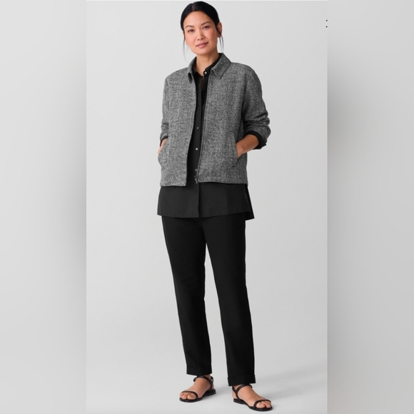 Eileen Fisher - Organic Cotton Tweed Jacket Sz XL - Picture 3 of 11